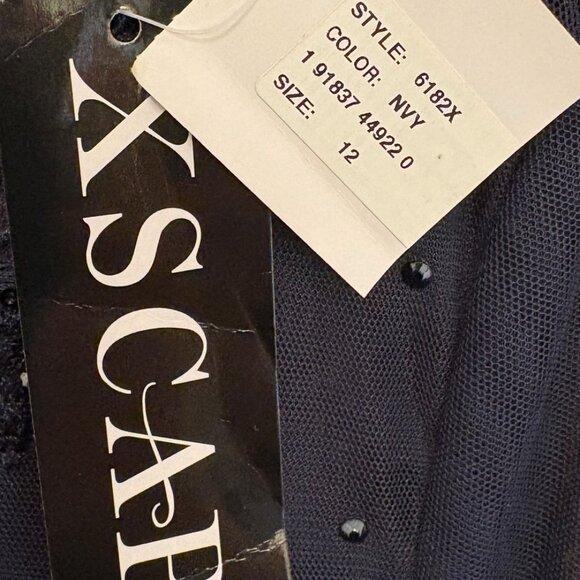 Xscape Navy Blue Gown Size 12 - Picture 5 of 7